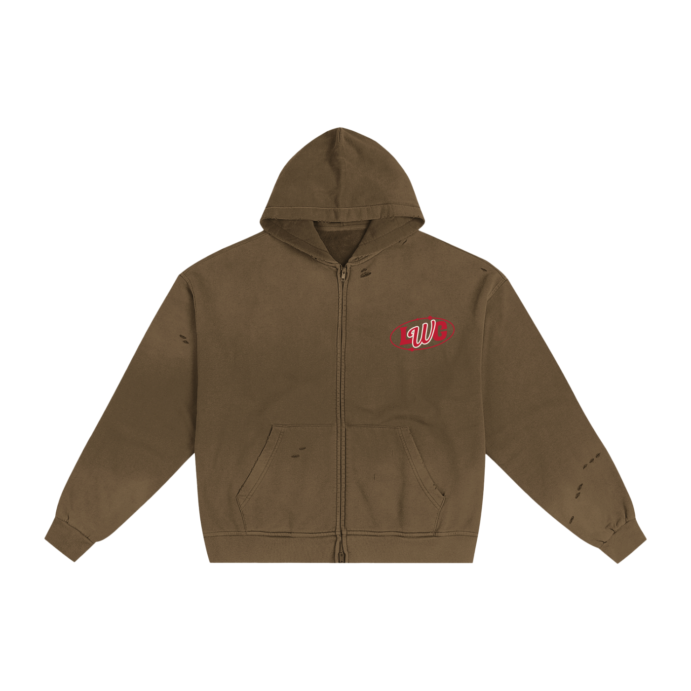 LWC (PAFKG) Hand-Frayed Sunfade Zip Hoodie