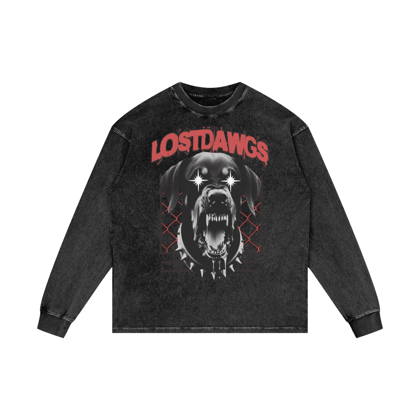 LWC (LostDawgs) Acid Wash Long Sleeve T-Shirt