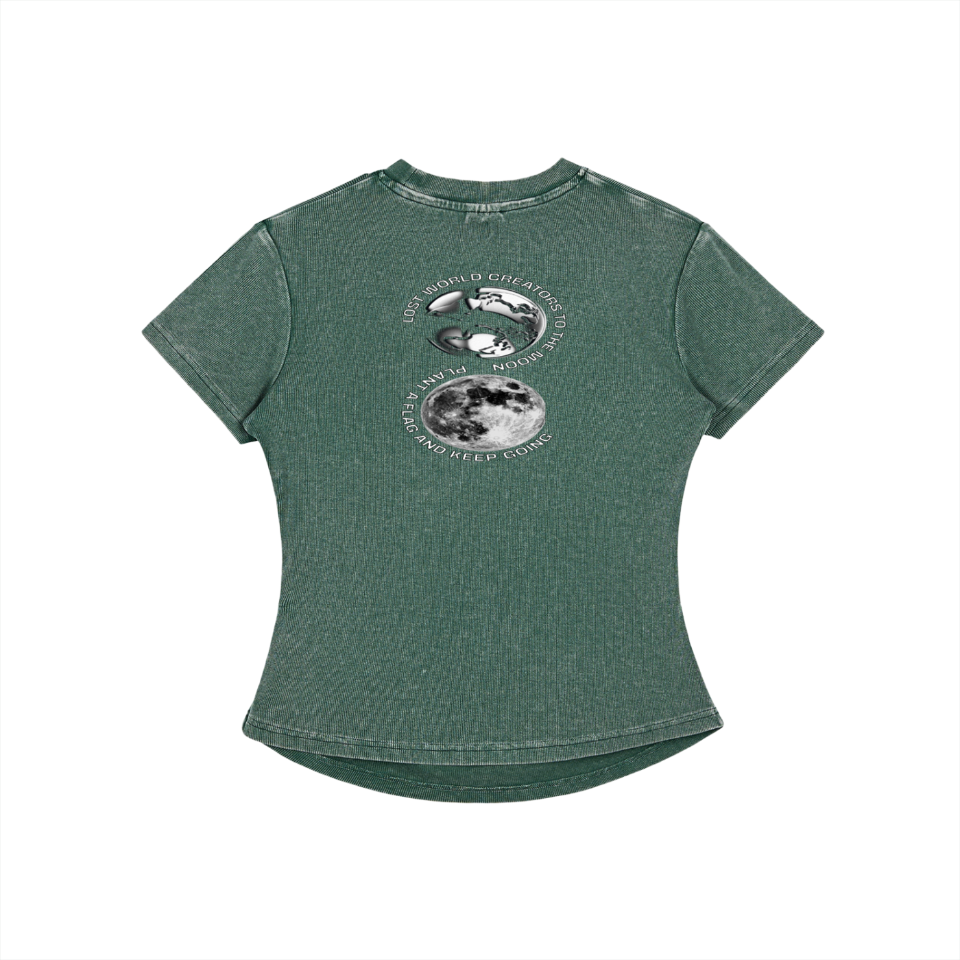 LWC Vintaged-Wash Bodycon Cotton T-Shirt