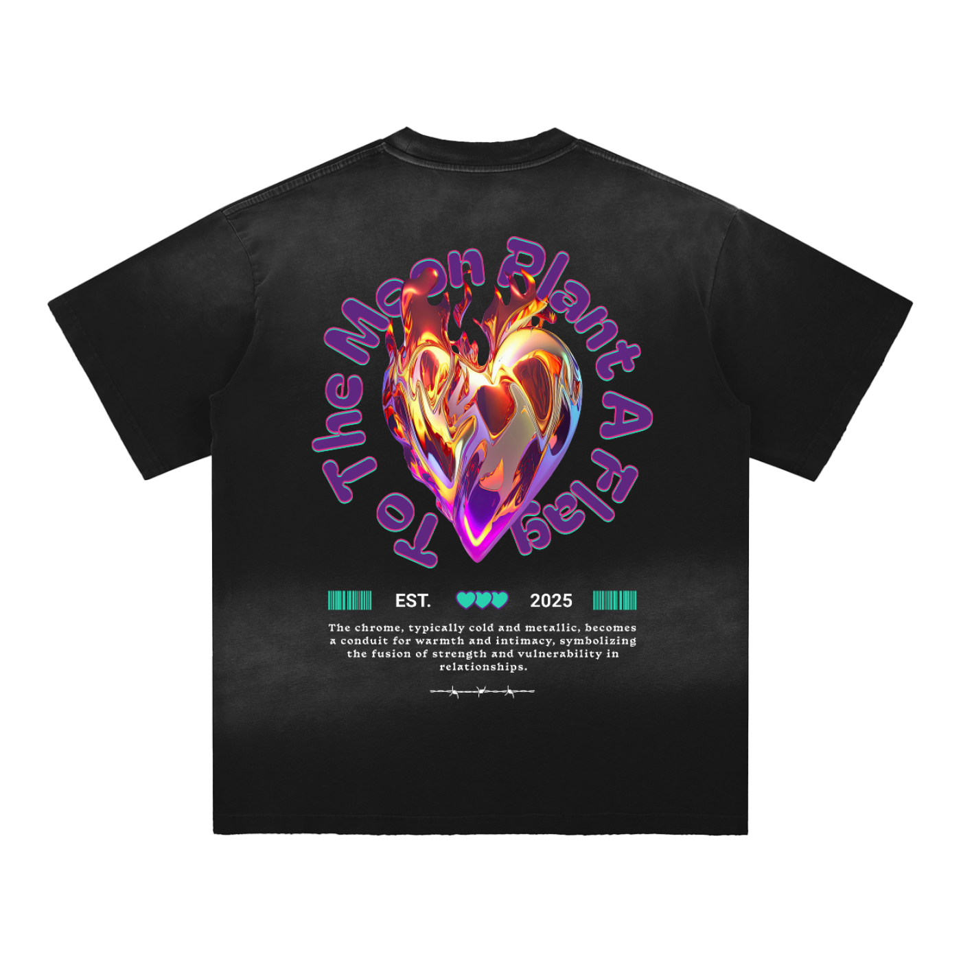 LWC CHROME LOVE Hand-Frayed Cotton T-Shirt