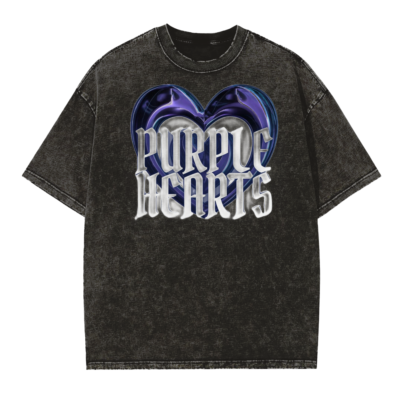 |EXCLUSIVE| YNOTLWC(PURPLEHEARTS) Frayed Vintage Washed T-Shirt - 250 GSM