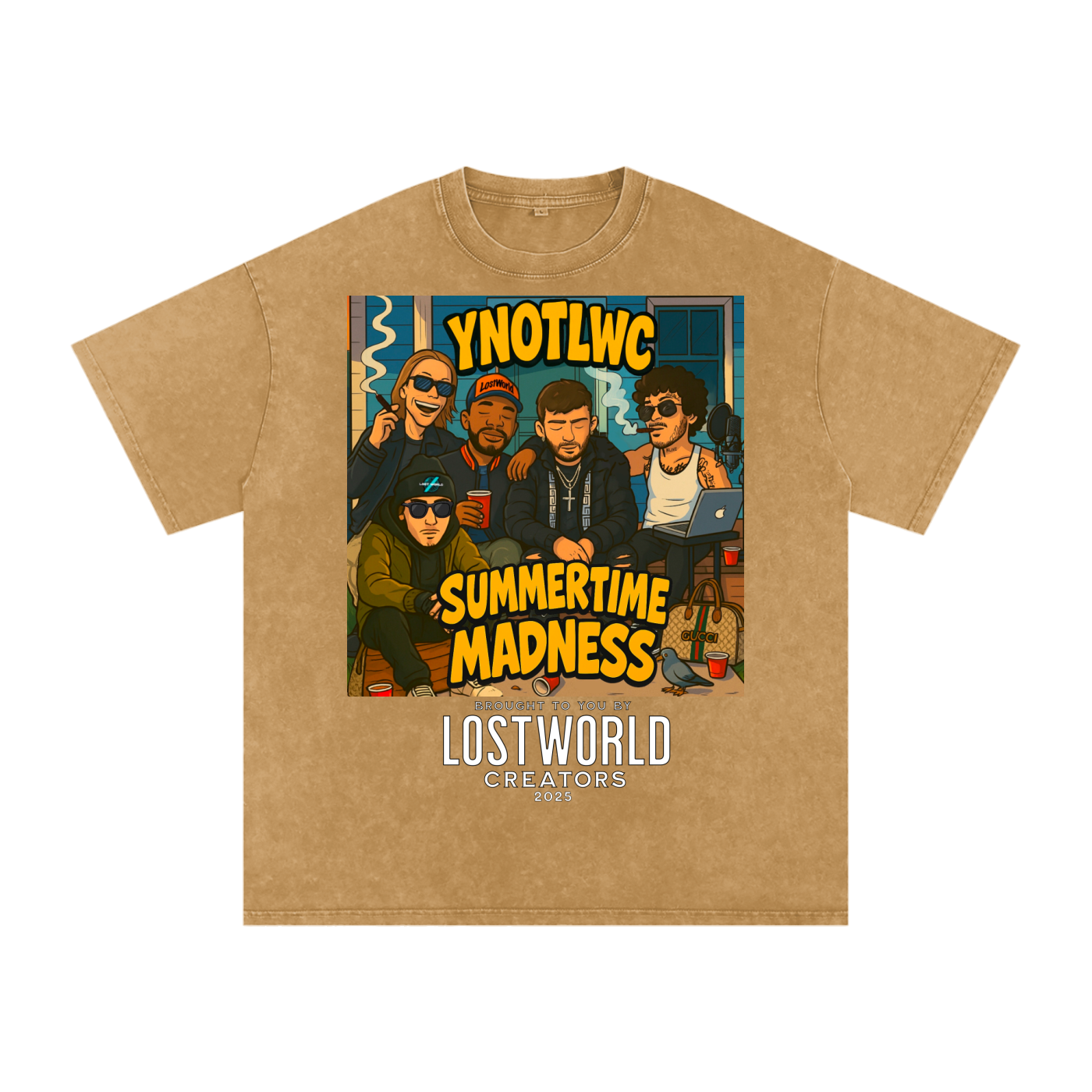 YNOTLWC (SUMMERTIME MADNESS) Acid Wash Oversize T-Shirt