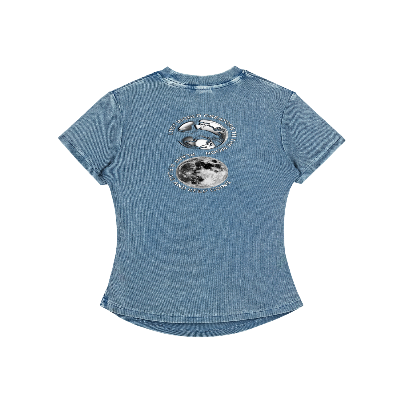 LWC Vintaged-Wash Bodycon Cotton T-Shirt