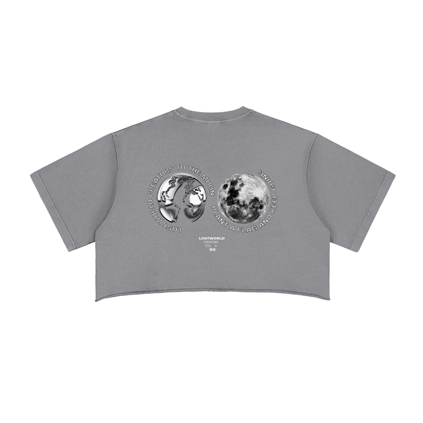 LWC CHROME WORLD Raw Edge Crop Top