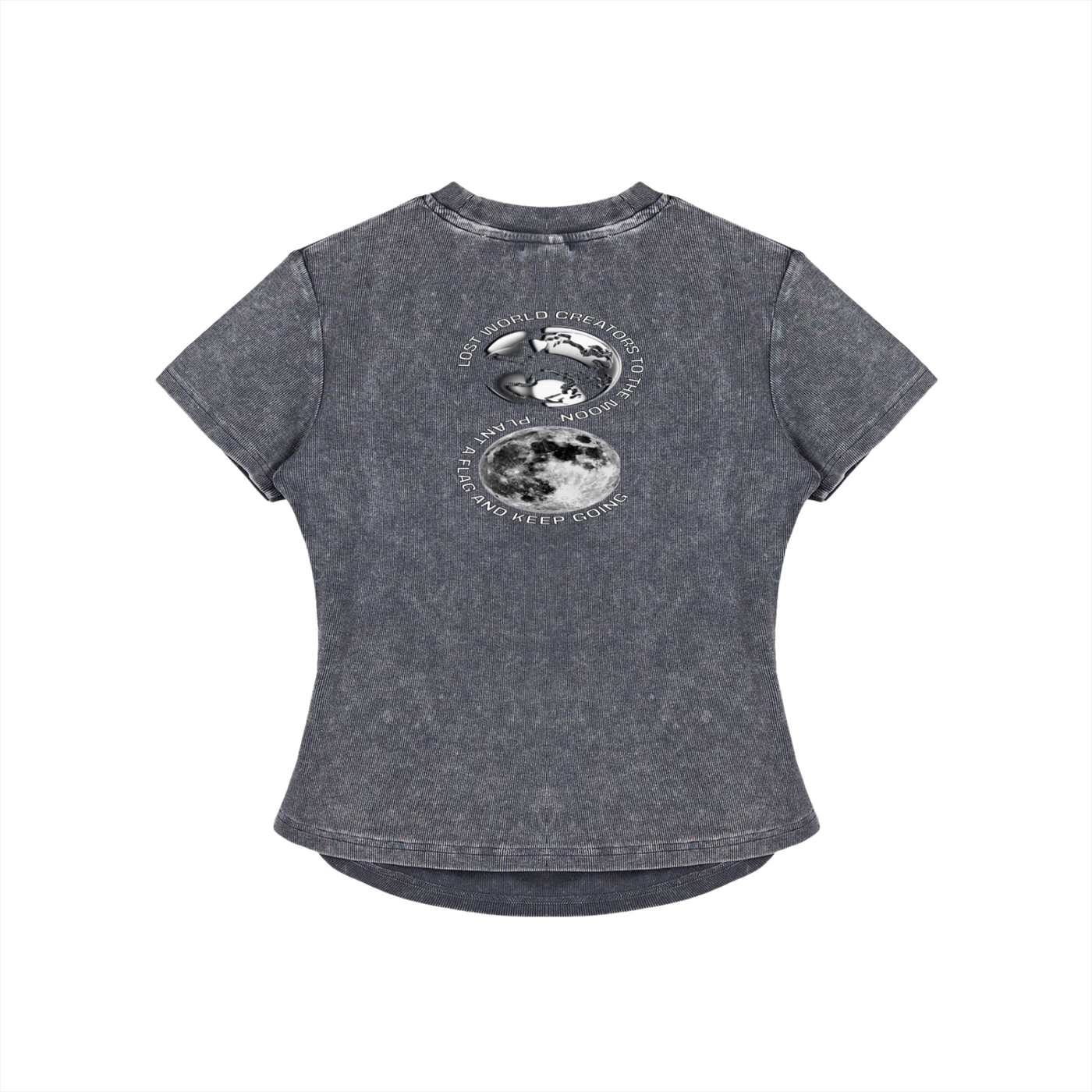 LWC Vintaged-Wash Bodycon Cotton T-Shirt