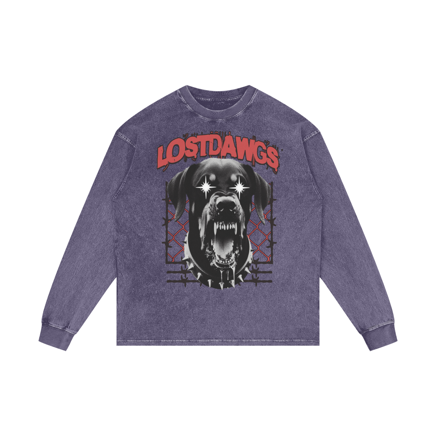 LWC (LostDawgs) Acid Wash Long Sleeve T-Shirt