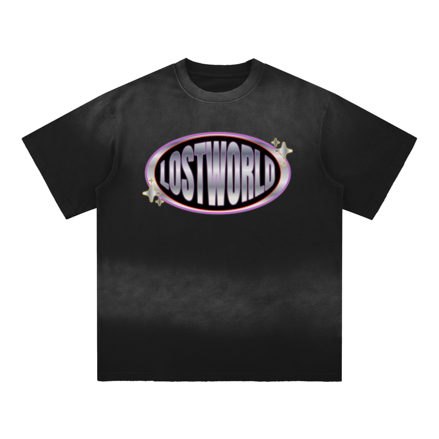 LWC CHROME LOVE Hand-Frayed Cotton T-Shirt