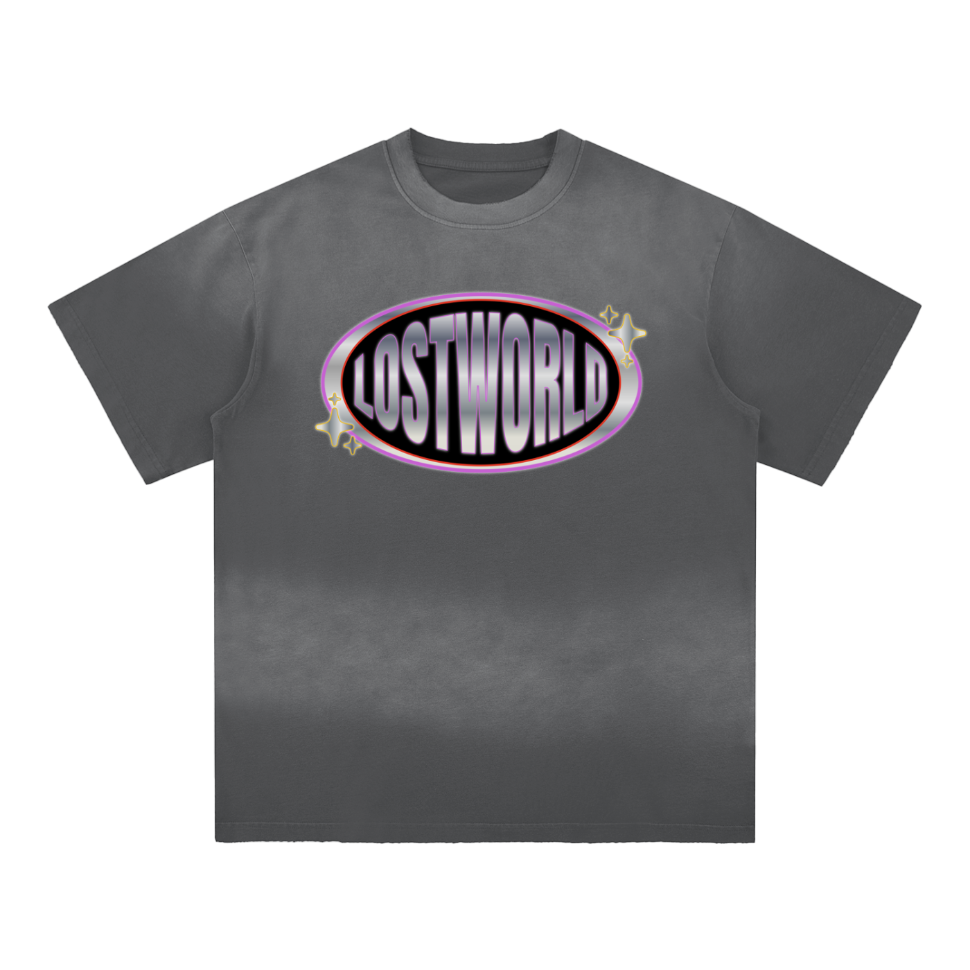 LWC CHROME LOVE Hand-Frayed Cotton T-Shirt