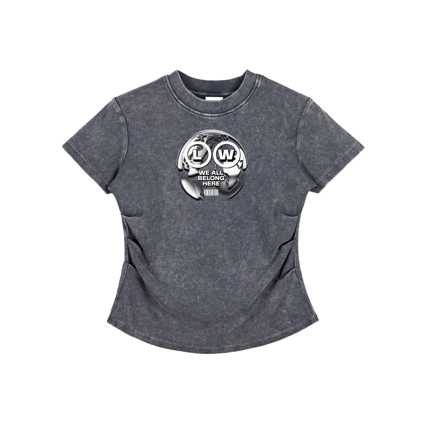 LWC Vintaged-Wash Bodycon Cotton T-Shirt