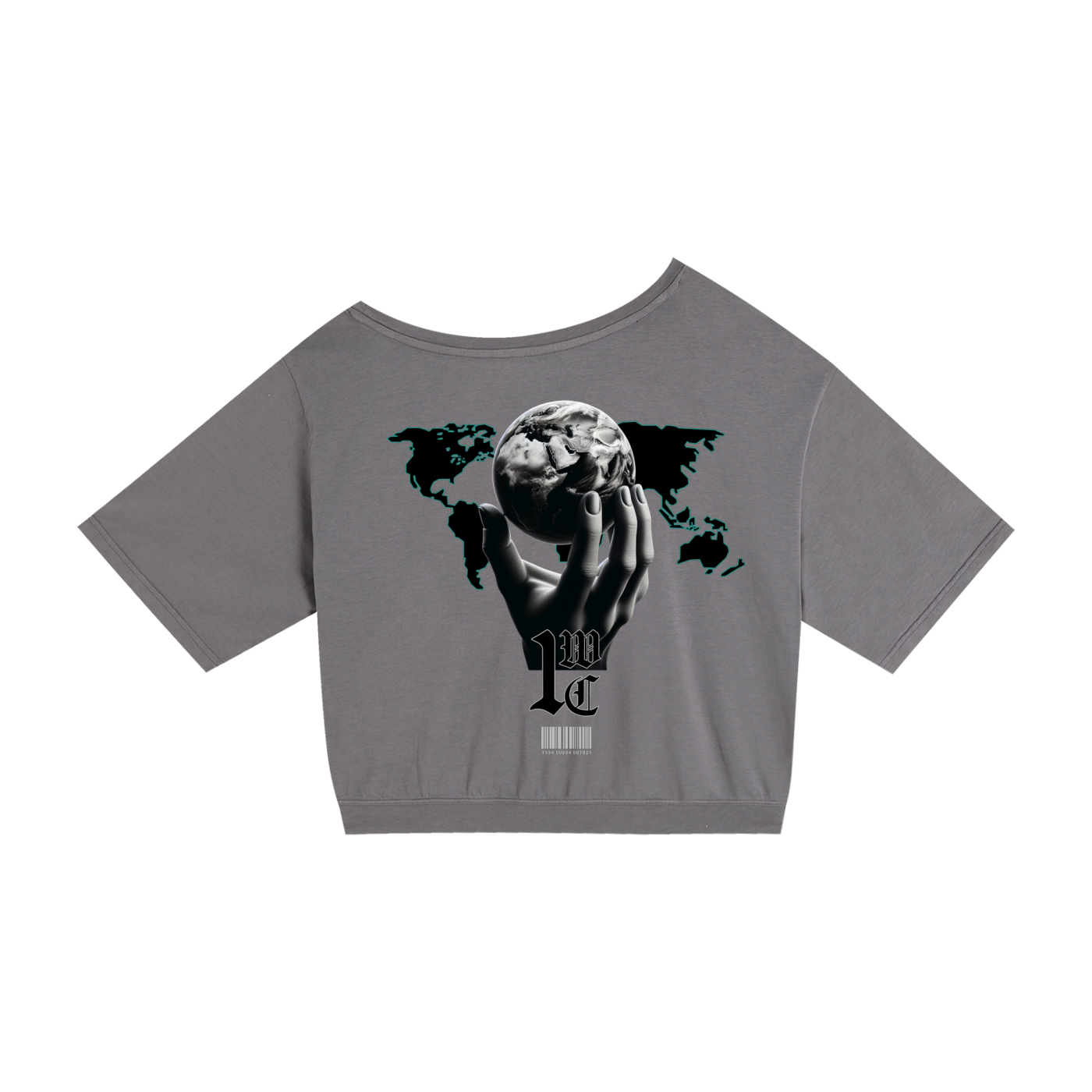 LOSTWORLD GLOBAL Asymmetric Shoulder Oversized Cotton T-Shirt