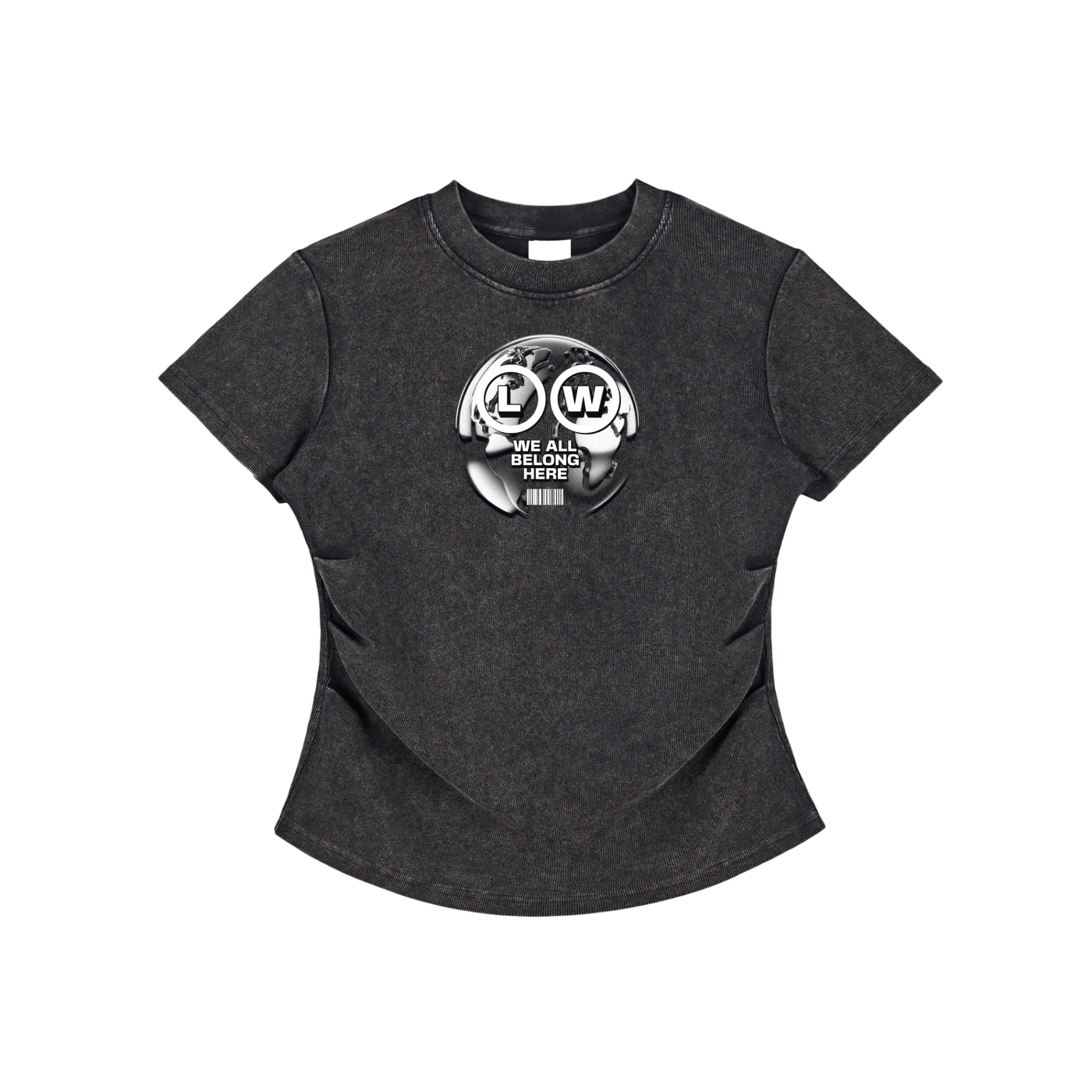 LWC Vintaged-Wash Bodycon Cotton T-Shirt