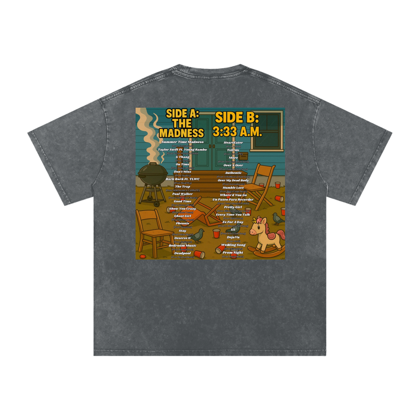 YNOTLWC (SUMMERTIME MADNESS) Acid Wash Oversize T-Shirt