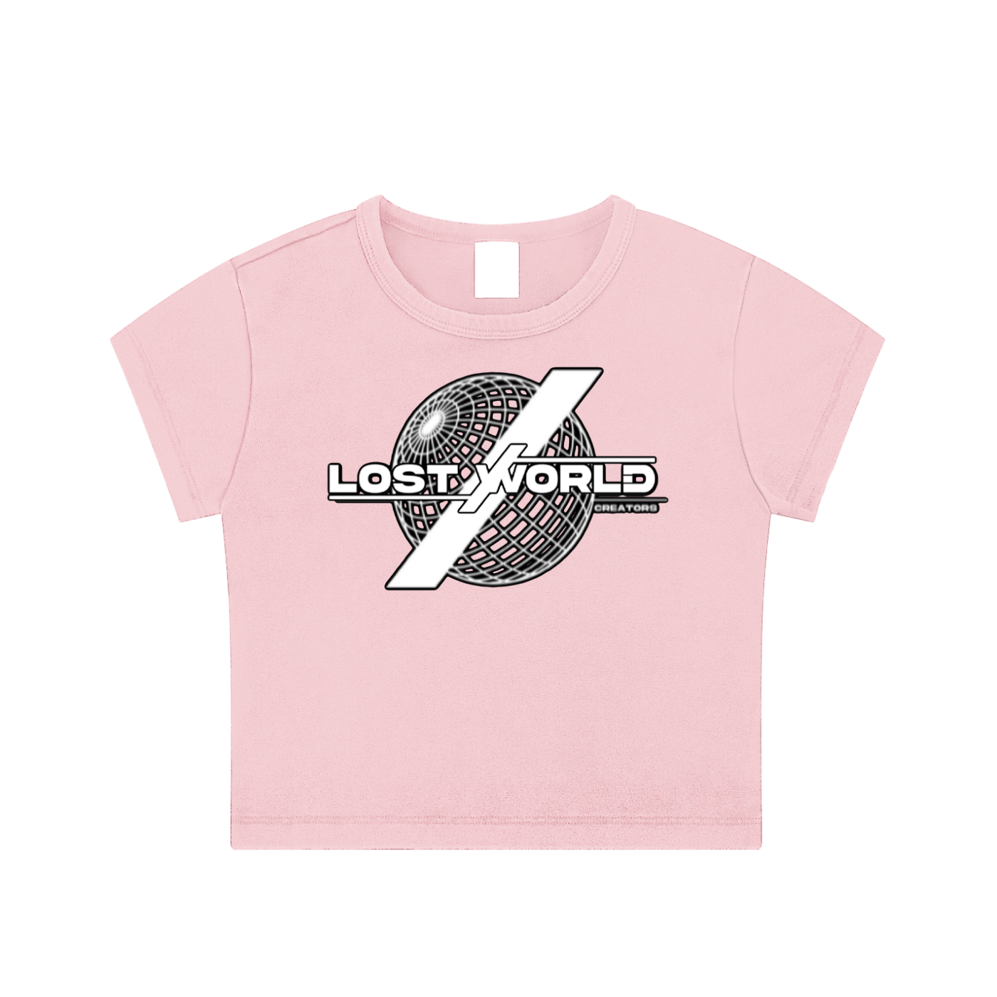 LWC (OG LOGO WHT) Snow Washed Crop Top