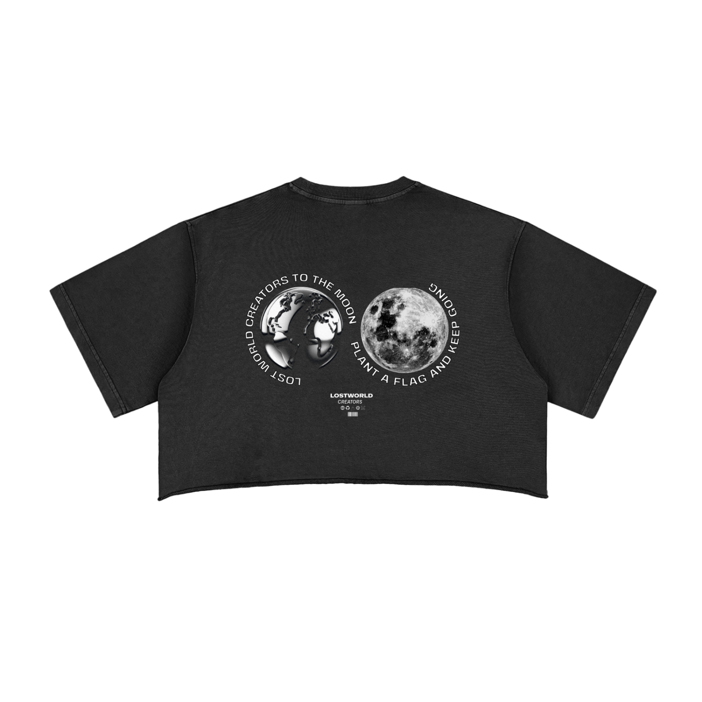 LWC CHROME WORLD Raw Edge Crop Top