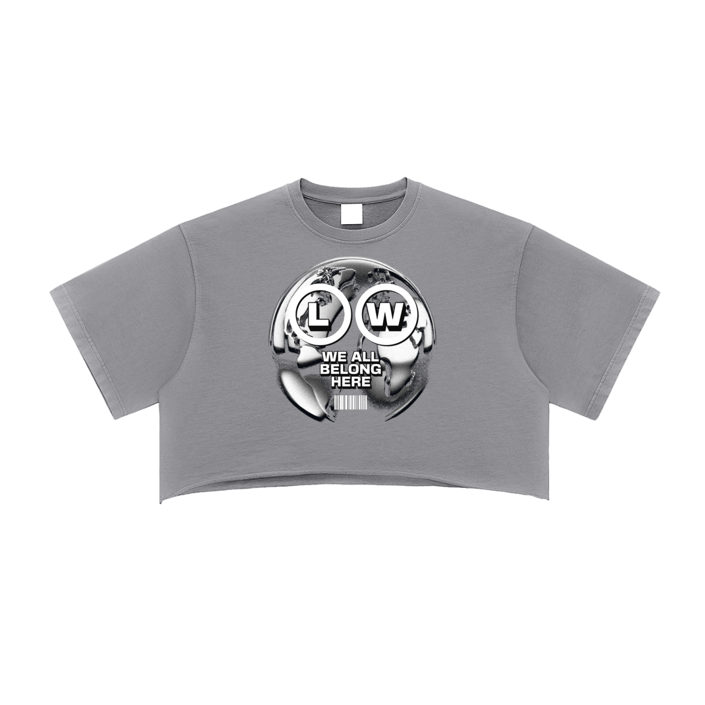 LWC CHROME WORLD Raw Edge Crop Top