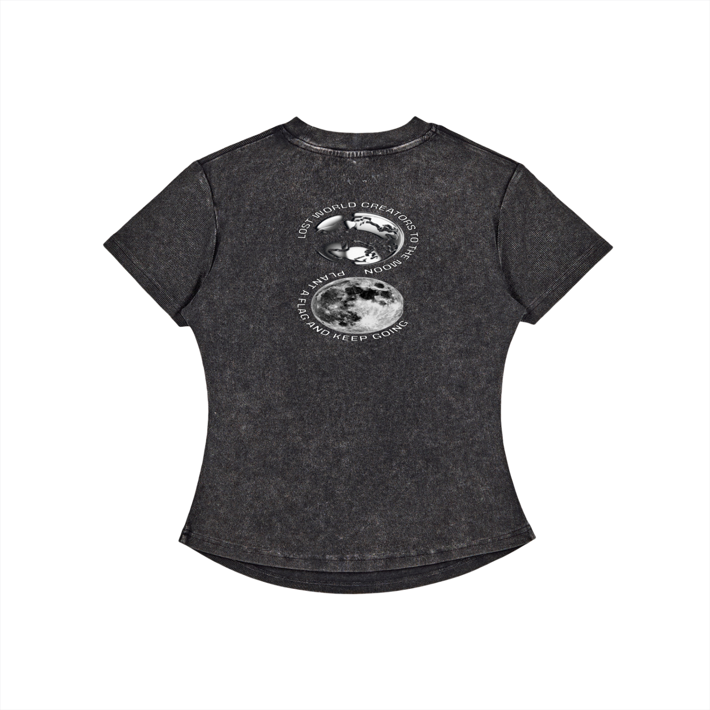 LWC Vintaged-Wash Bodycon Cotton T-Shirt