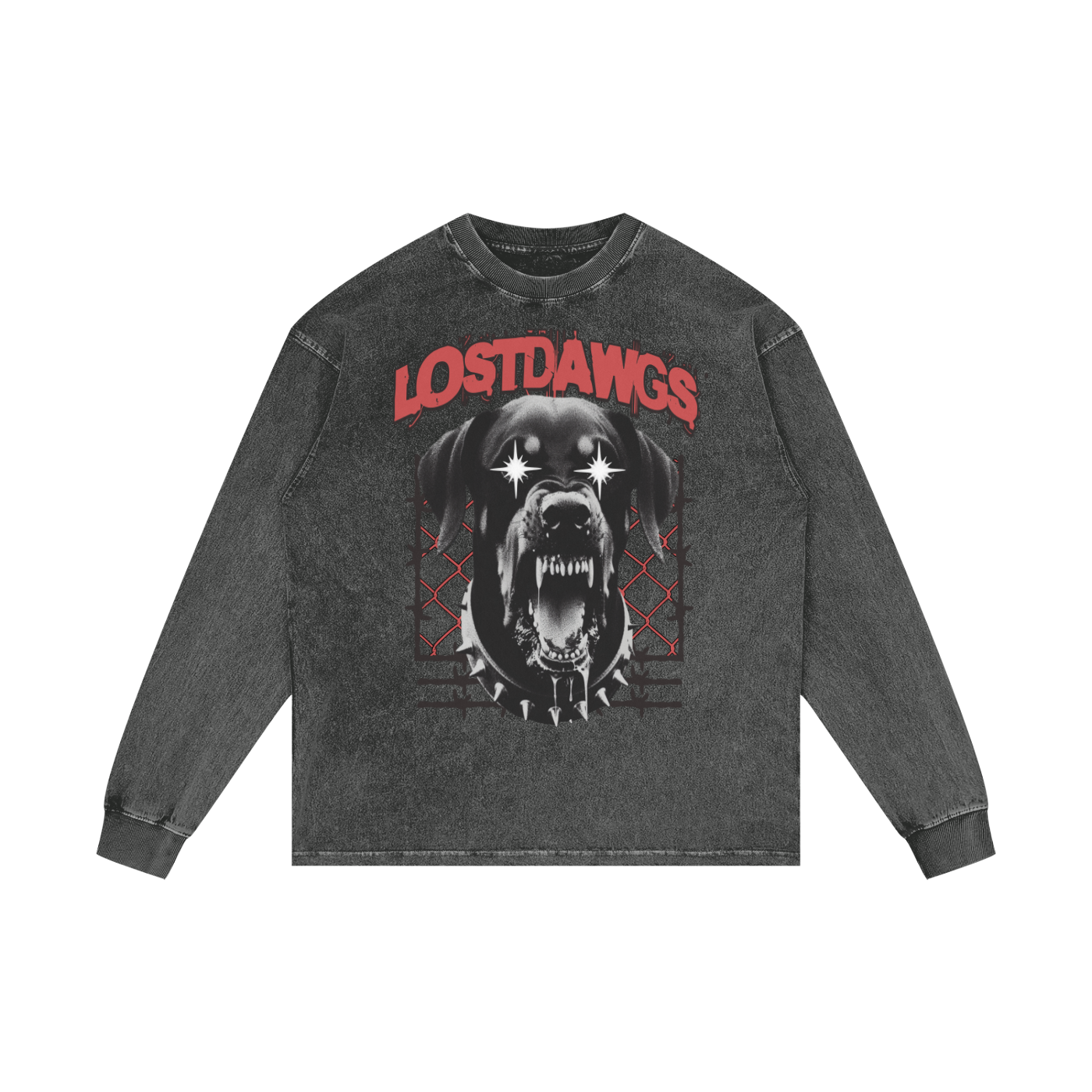 LWC (LostDawgs) Acid Wash Long Sleeve T-Shirt