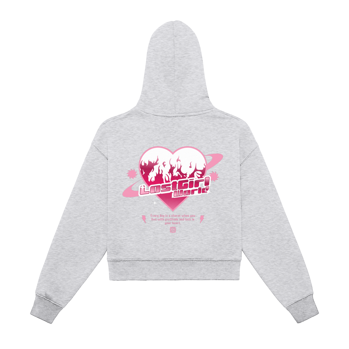 LW Lost Girl Zip-Up Cropped Hoodie