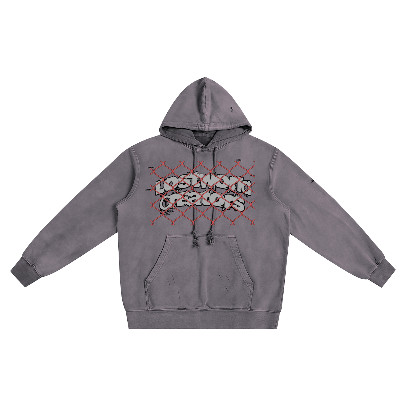LWC (LostDawgs) Pure Cotton Hand-Frayed Washed Hoodie