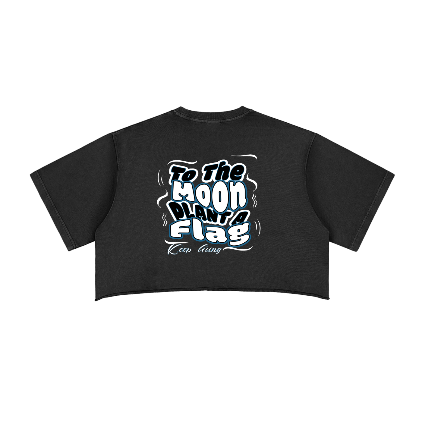 LWC GG Snow Washed Raw Edge Crop Top