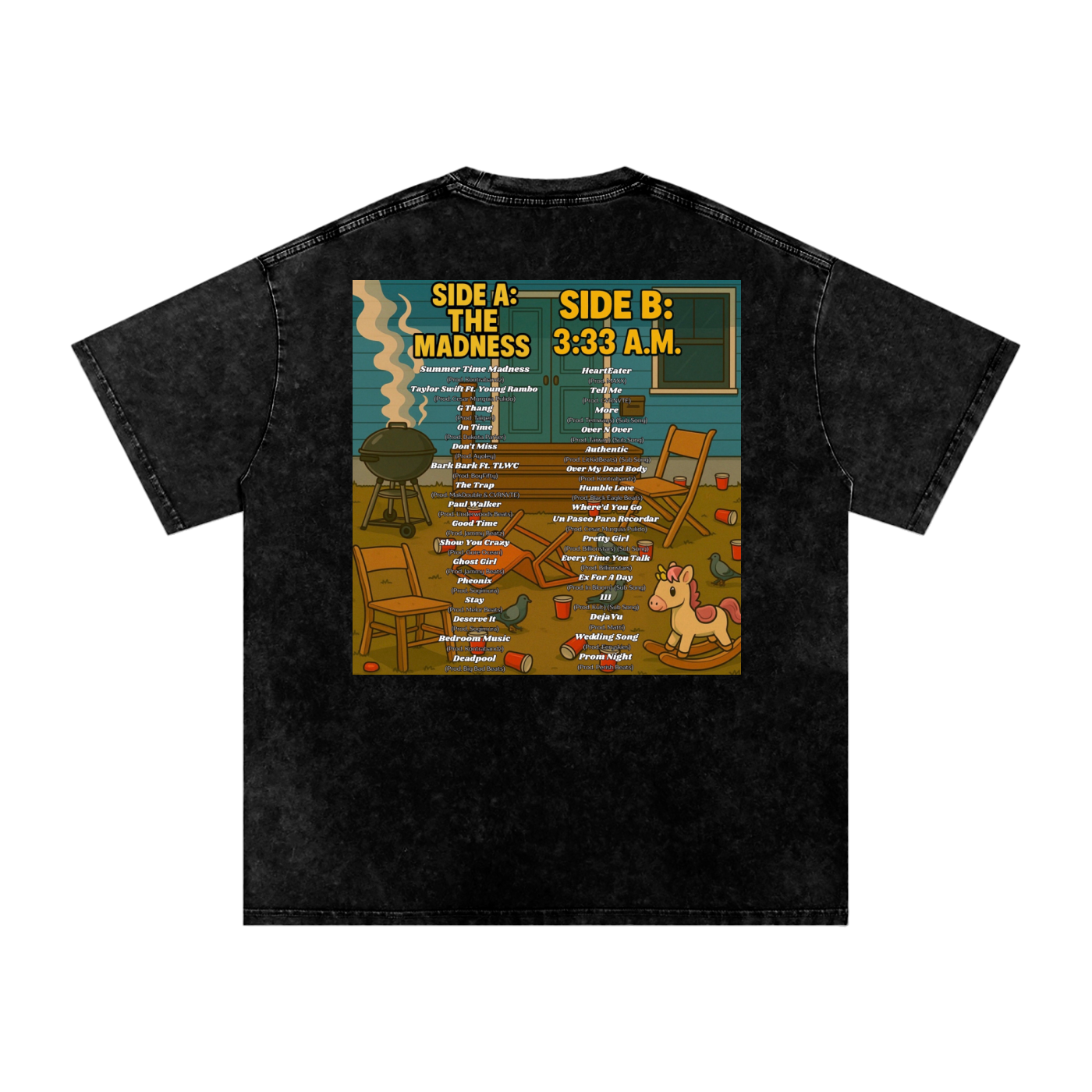 YNOTLWC (SUMMERTIME MADNESS) Acid Wash Oversize T-Shirt
