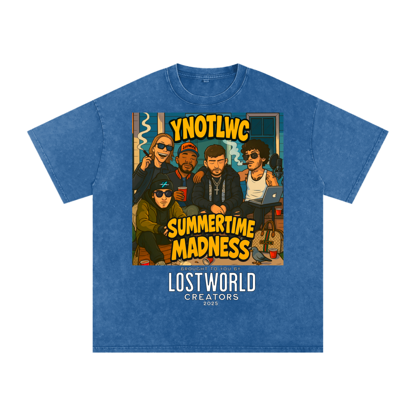 YNOTLWC (SUMMERTIME MADNESS) Acid Wash Oversize T-Shirt