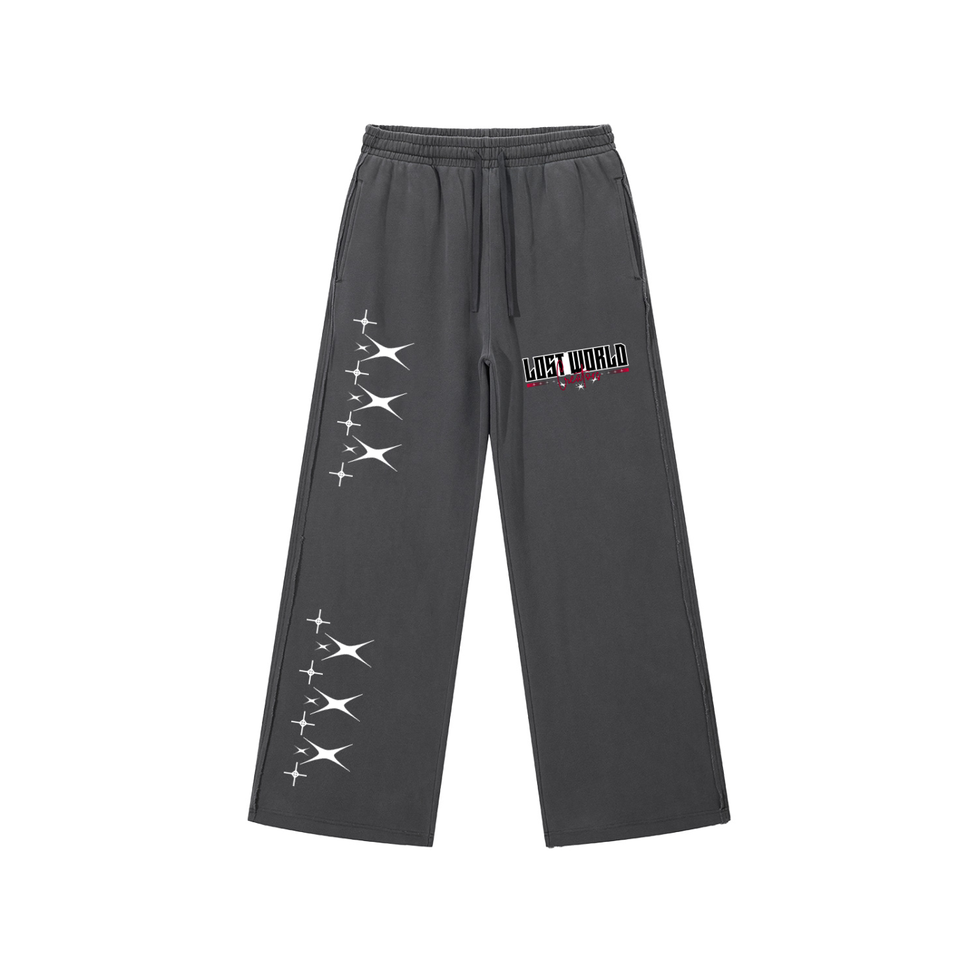 LWC Globe Snow Washed Raw Edge Sweatpants