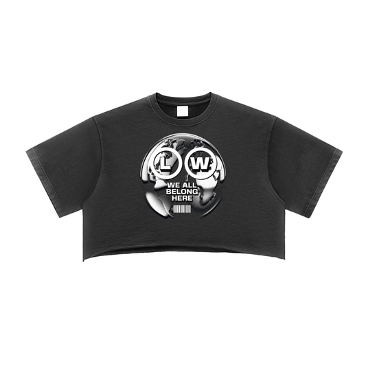LWC CHROME WORLD Raw Edge Crop Top