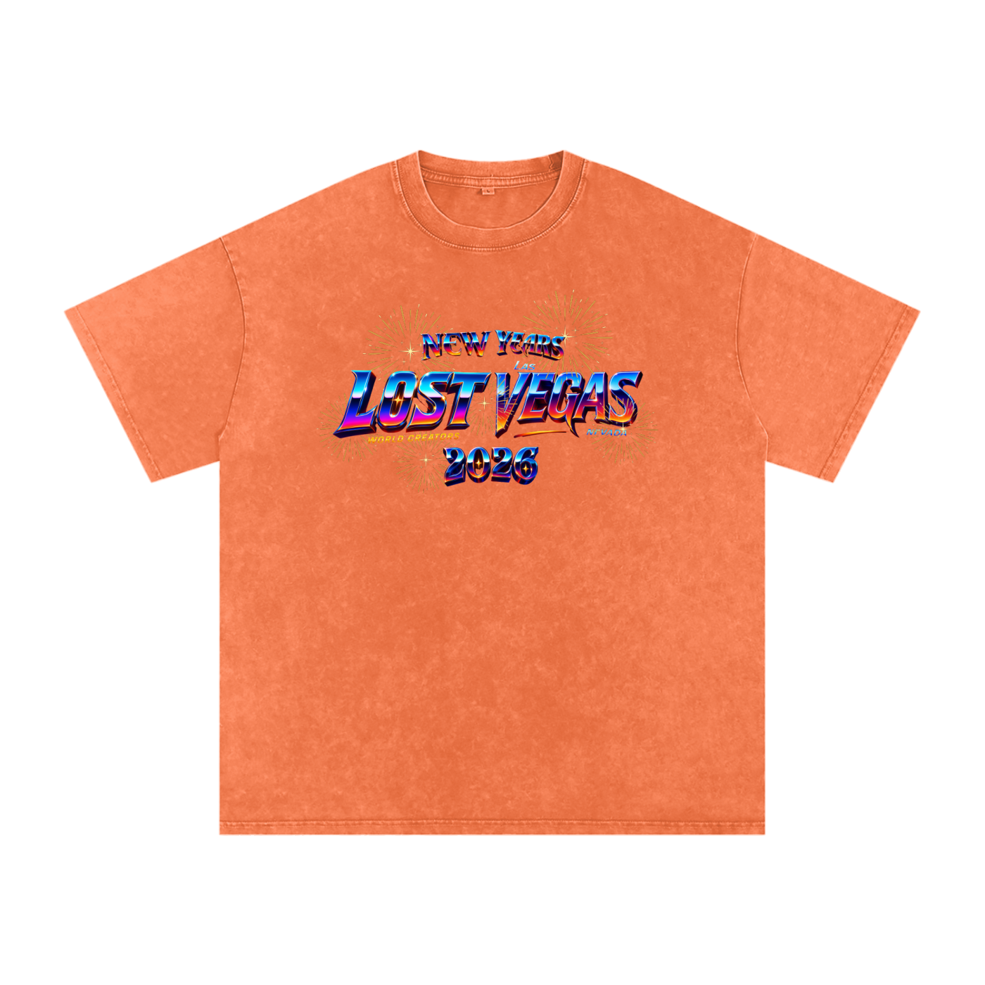 LOST VEGAS 26 Snow Washed Oversized Cotton T-Shirt