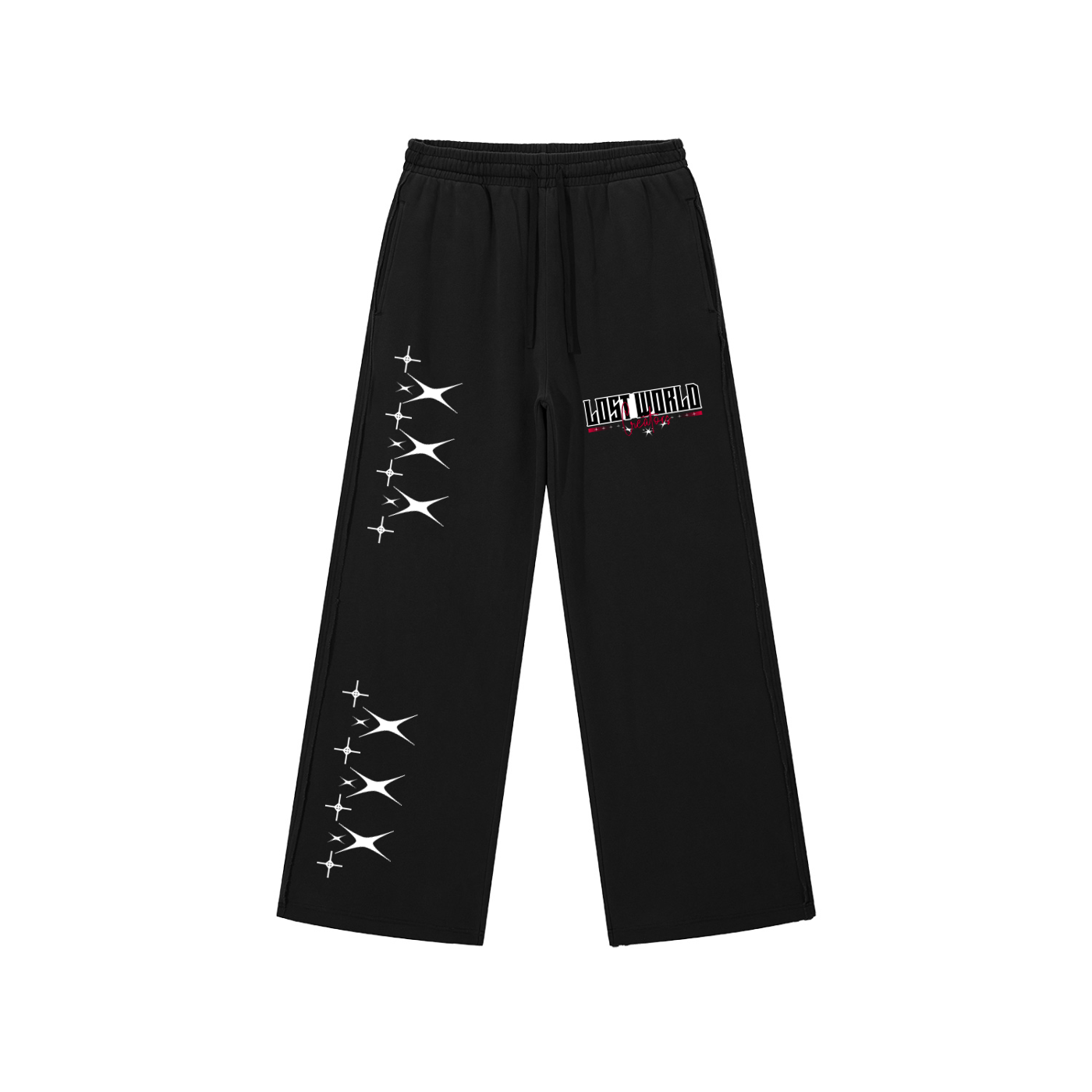 LWC Globe Snow Washed Raw Edge Sweatpants
