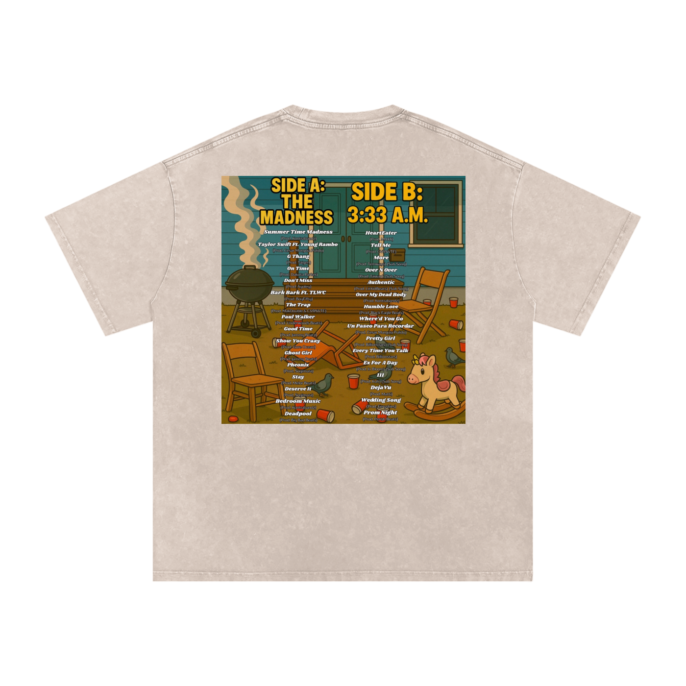 YNOTLWC (SUMMERTIME MADNESS) Acid Wash Oversize T-Shirt
