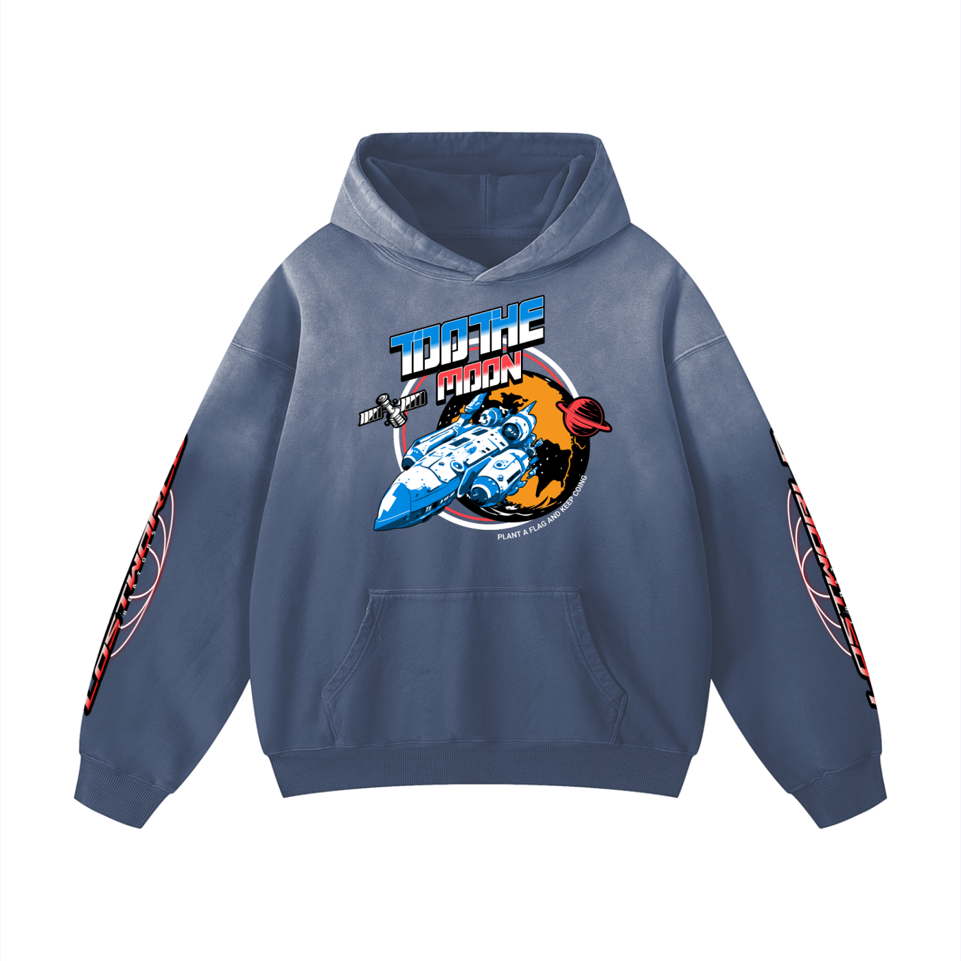 LWC To The Moon Heavyweight Sunfade Oversized Hoodie